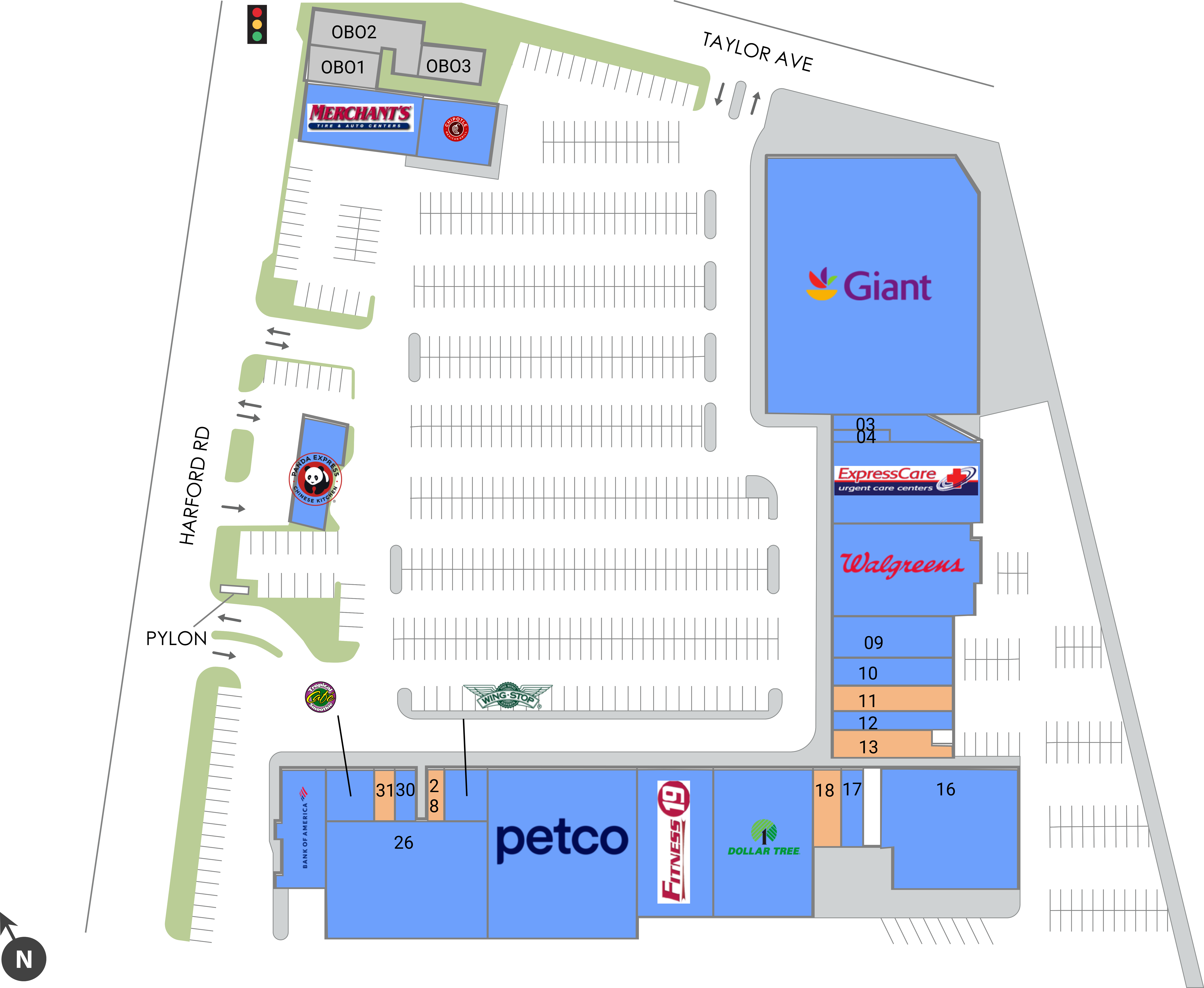 Baltimore Md Parkville Shopping Center Retail Space First Washington Realty Inc